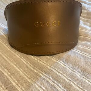 Gucci Bronze and Gold fold-closure glasses case